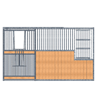 10 Foot Portable Panel Front with Full Grill V-Door and Large Feed Door